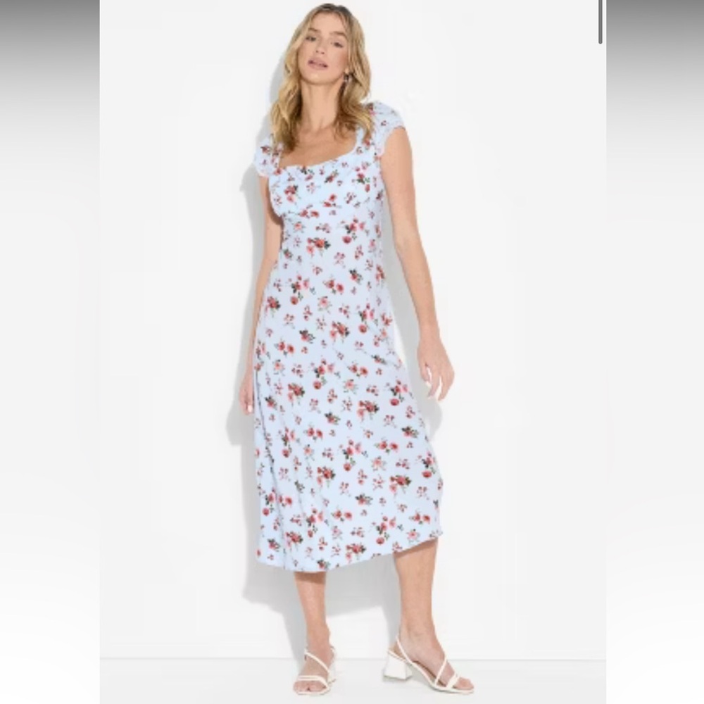 Wild Fable White Floral Maxi Dress